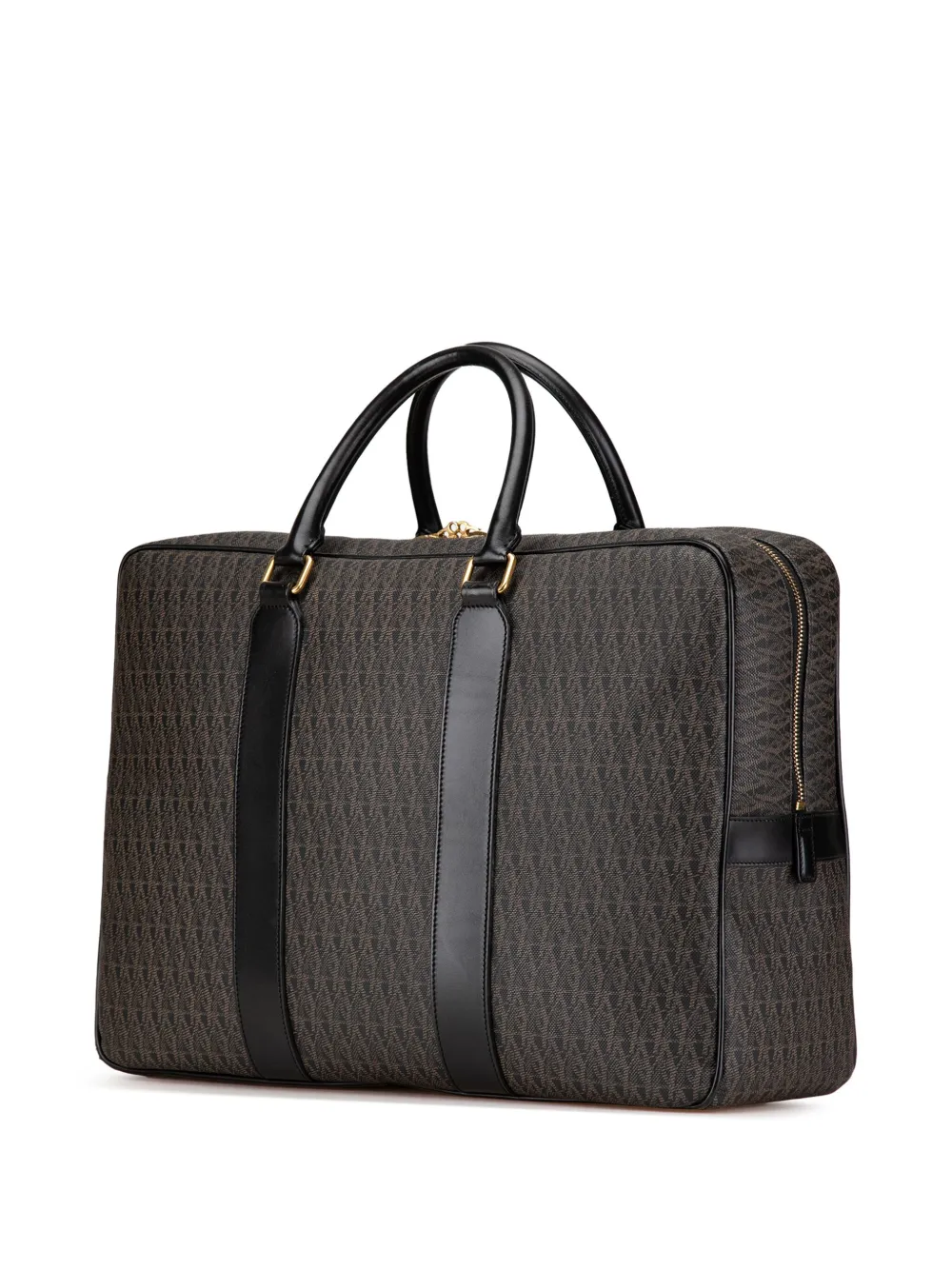 Saint Laurent Pre-Owned 2014 Monogram Classic Flat gecoate canvas aktetas - Bruin