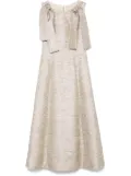 Fely Campo knot-detail midi dress - Gold
