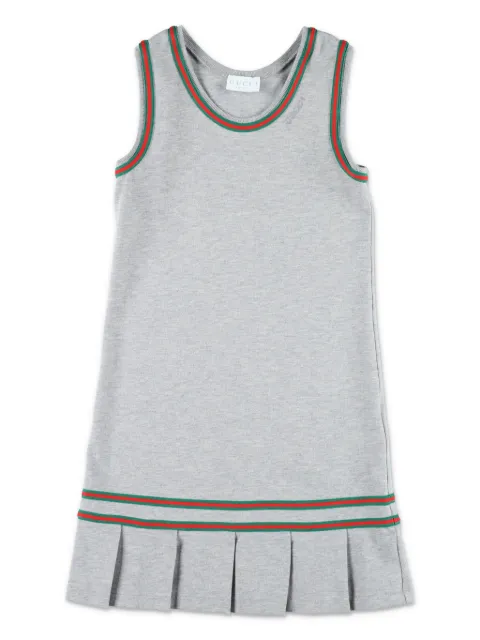 Gucci Kids Web-stripe fleece dress