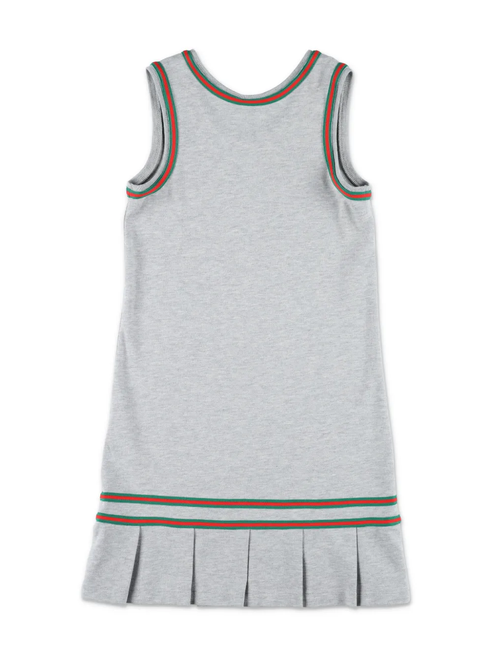 Gucci Kids Web-stripe fleece dress - Grijs