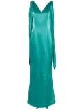 Fely Campo satin maxi dress - Green