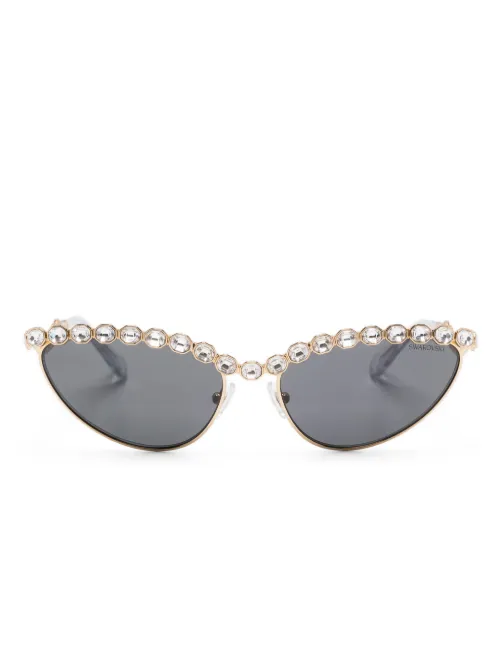 Lunettes de soleil ornées de cristaux - Swarovski - Modalova