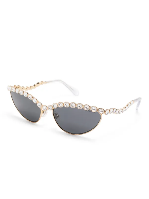 Swarovski Eyewear crystal-embellished Sunglasses | Gold  display picture 3