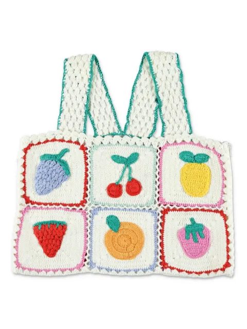 Stella McCartney Kids top de crochet con frutas estampadas