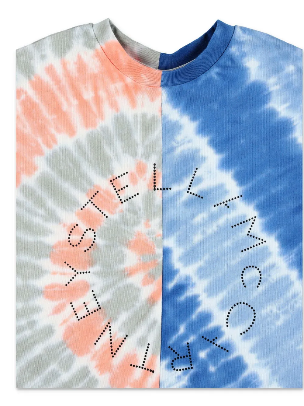 Stella McCartney Kids T-shirt met tie-dye print Blauw