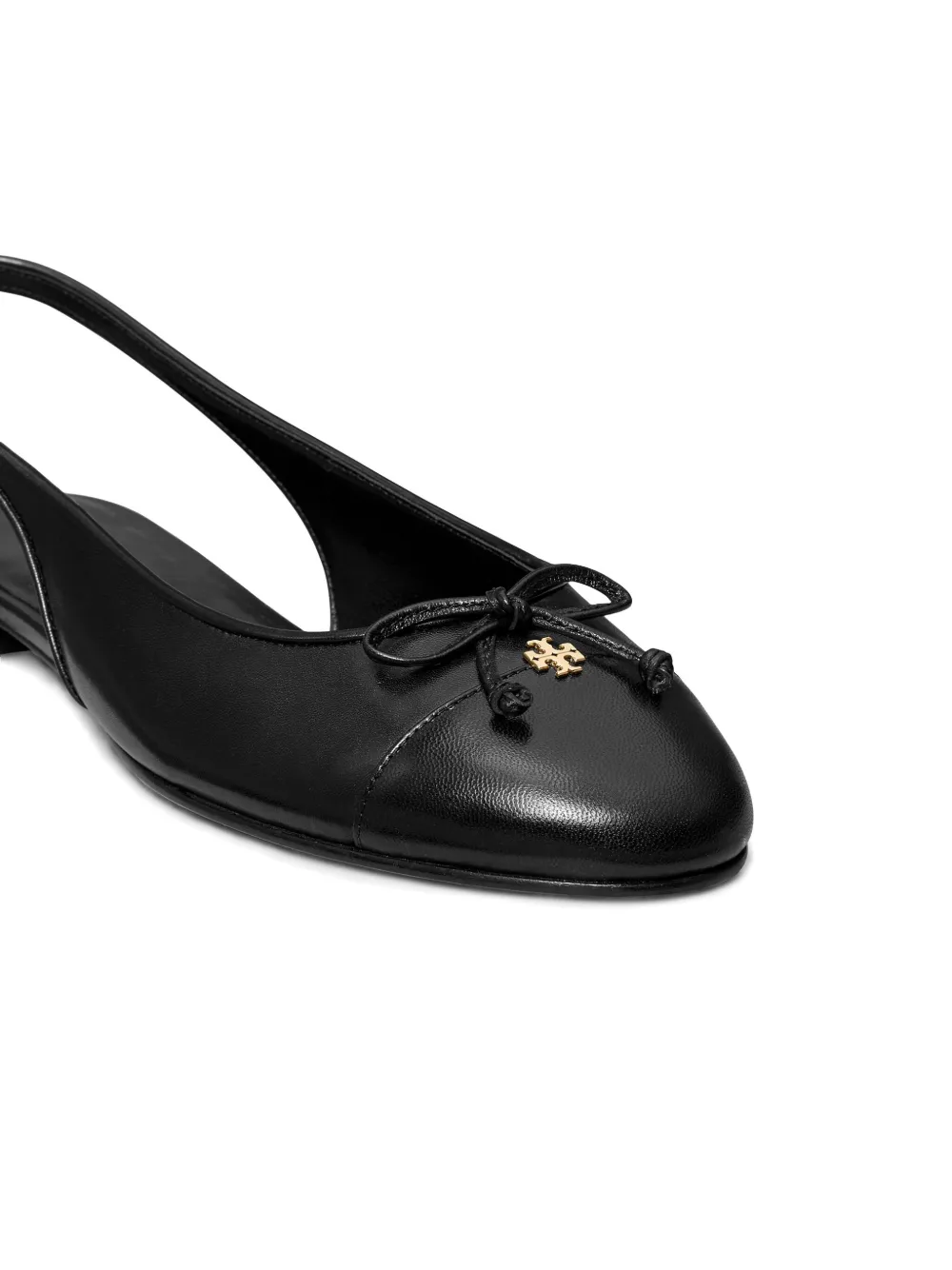 Tory Burch leather ballerina shoes Black