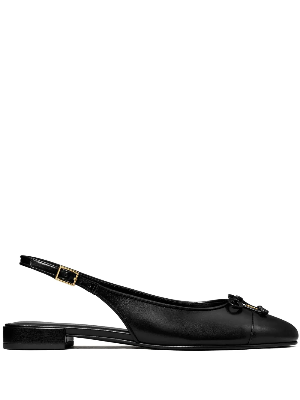 Tory Burch leather ballerina shoes Black