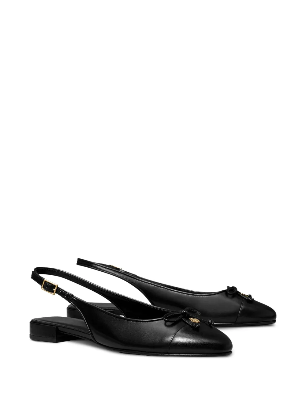 Tory Burch leather ballerina shoes Black