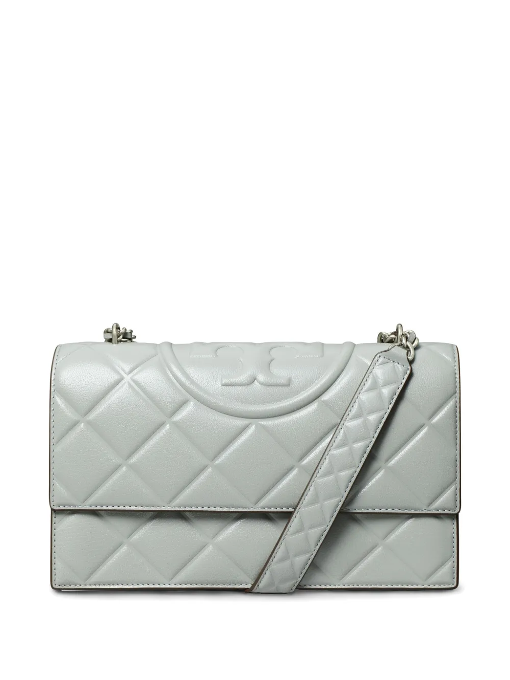 Tory Burch Small Fleming Convertible Shoulder Bag In Grey