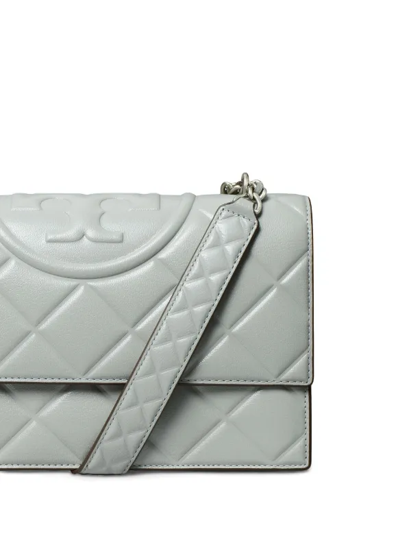Tory Burch Small Fleming Convertible Shoulder Bag | Grey | FARFETCH