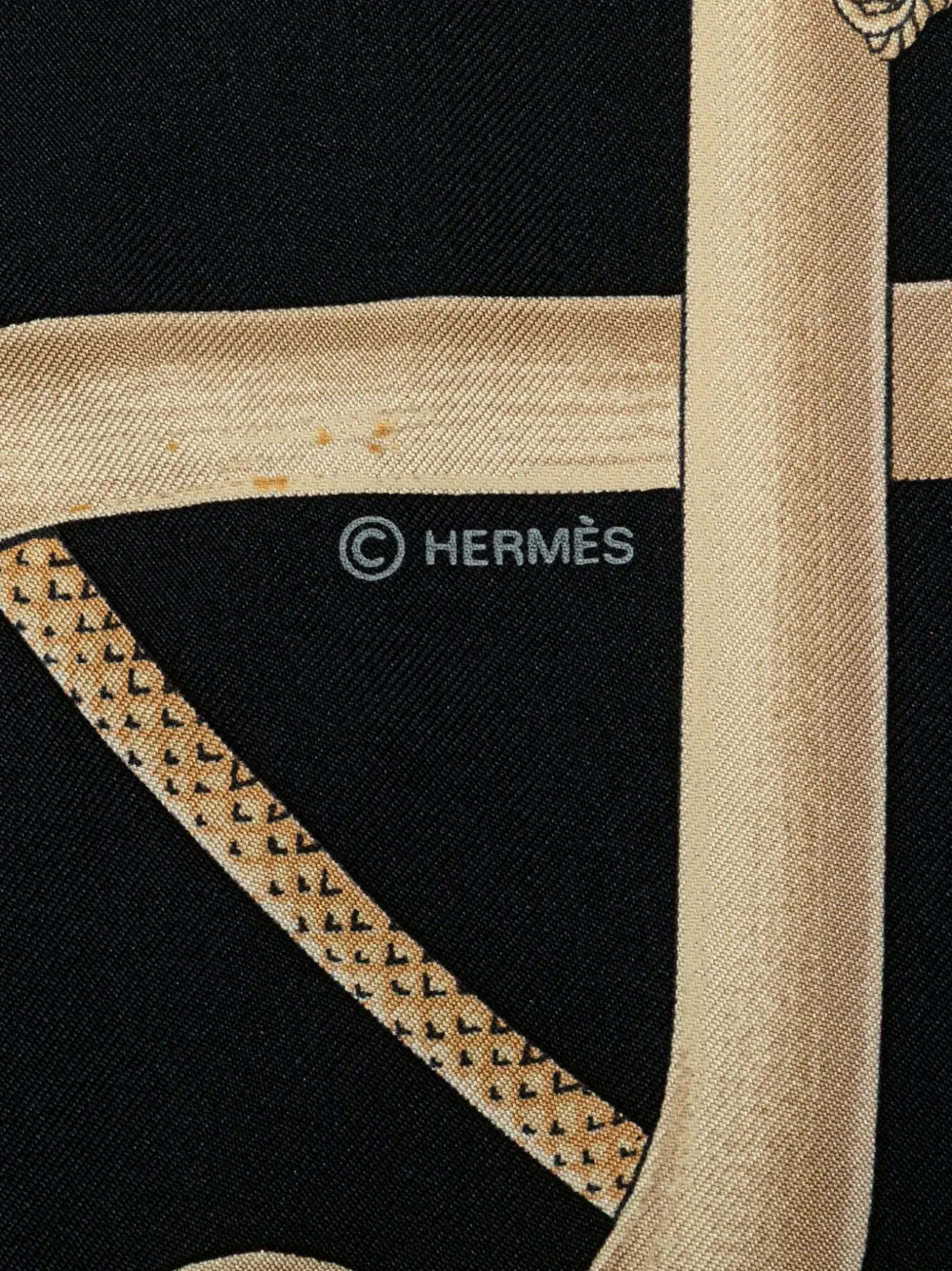 希少 HERMES CANNES et POMMEAUX SILK Shirt