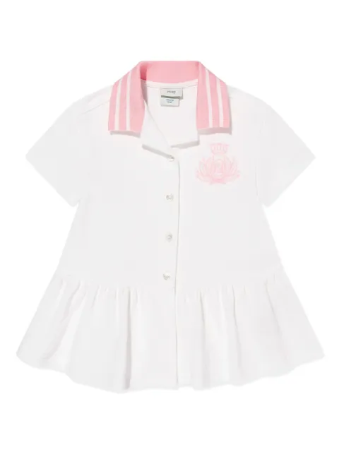 Fendi Kids cotton pleated dress