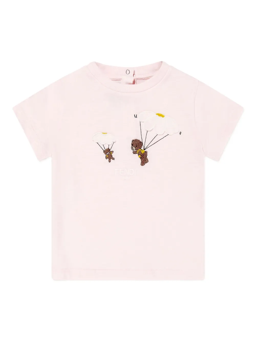 Fendi Kids Shirt met geborduurd patroon Roze