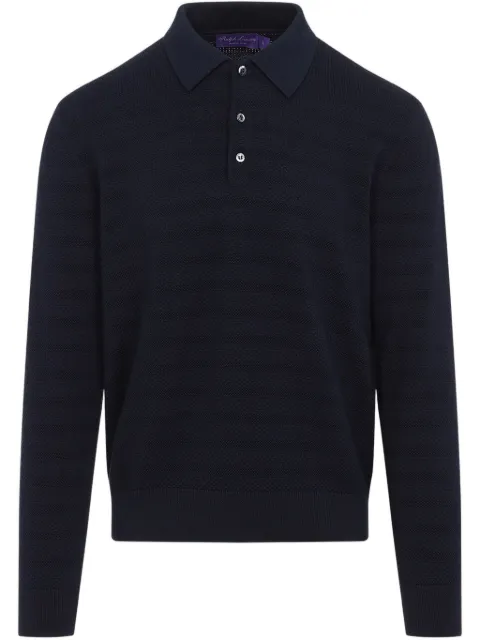 Ralph Lauren Purple Label jacquarded polo shirt