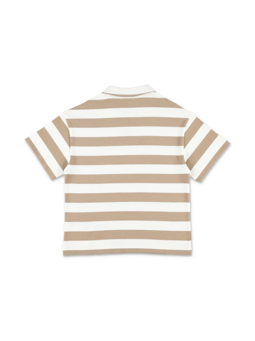 Douuod Kids striped polo shirt - Beige