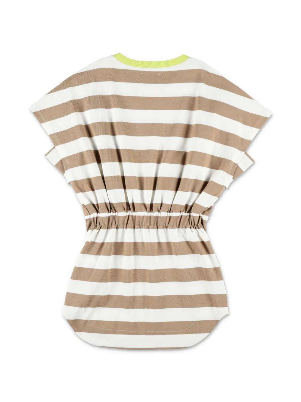 Douuod Kids striped T-shirt dress - Beige