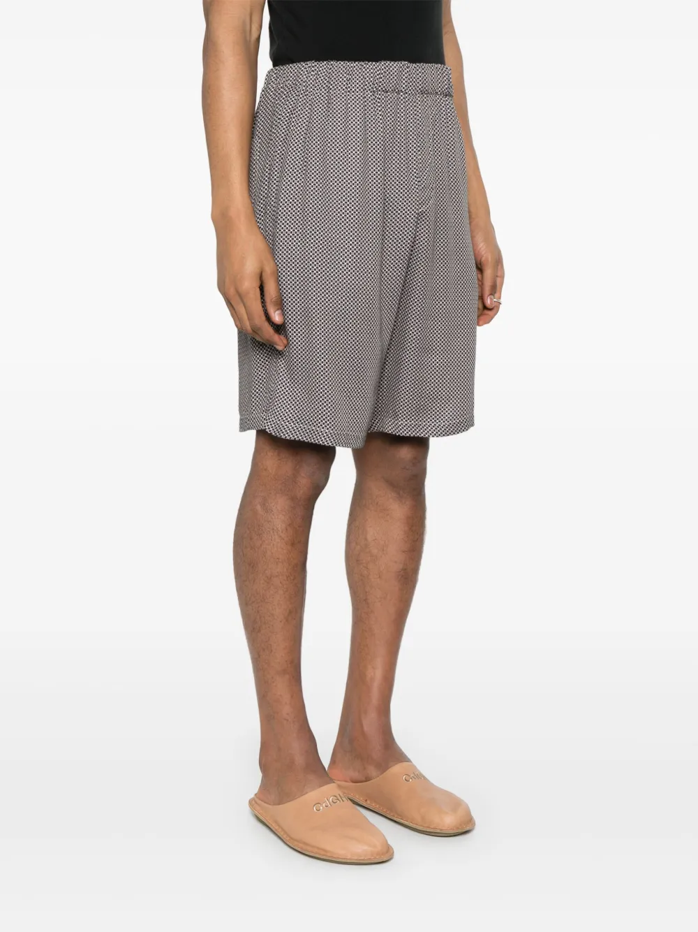 A Paper Kid Shorts met geometrisch patroon Zwart