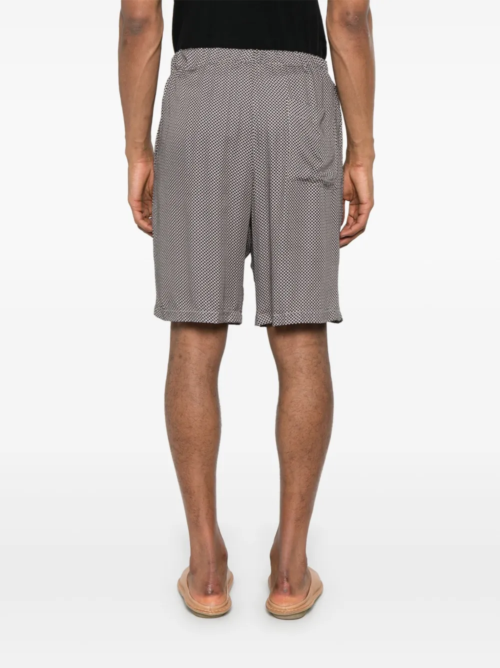 A Paper Kid Shorts met geometrisch patroon Zwart