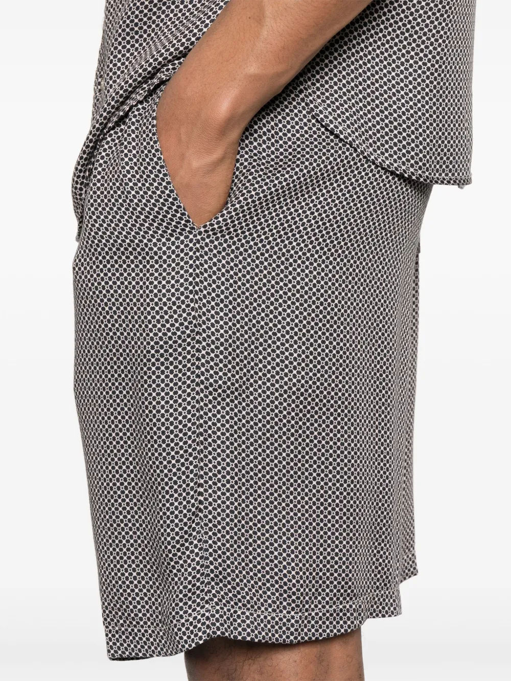 A Paper Kid Shorts met geometrisch patroon Zwart
