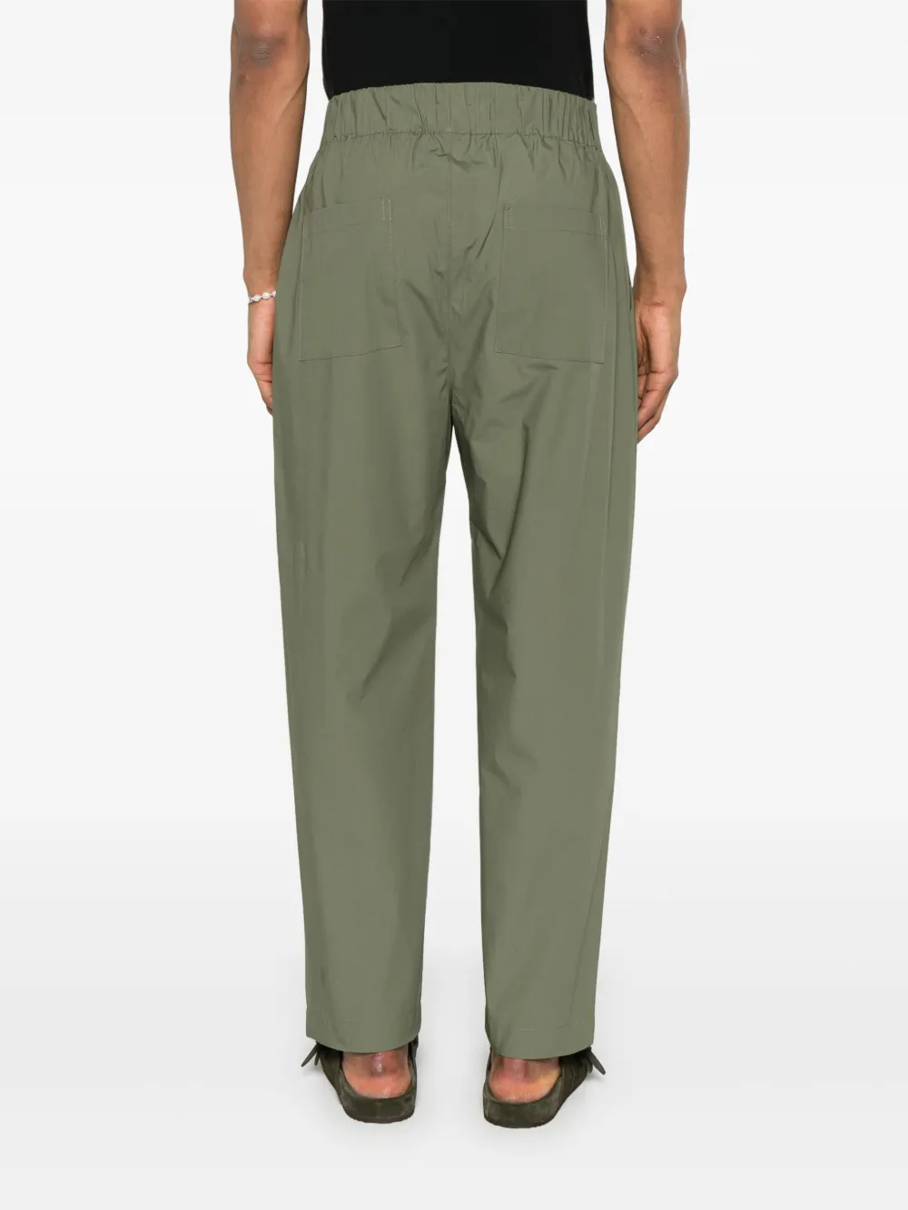 A Paper Kid Broek met geplooid detail Groen