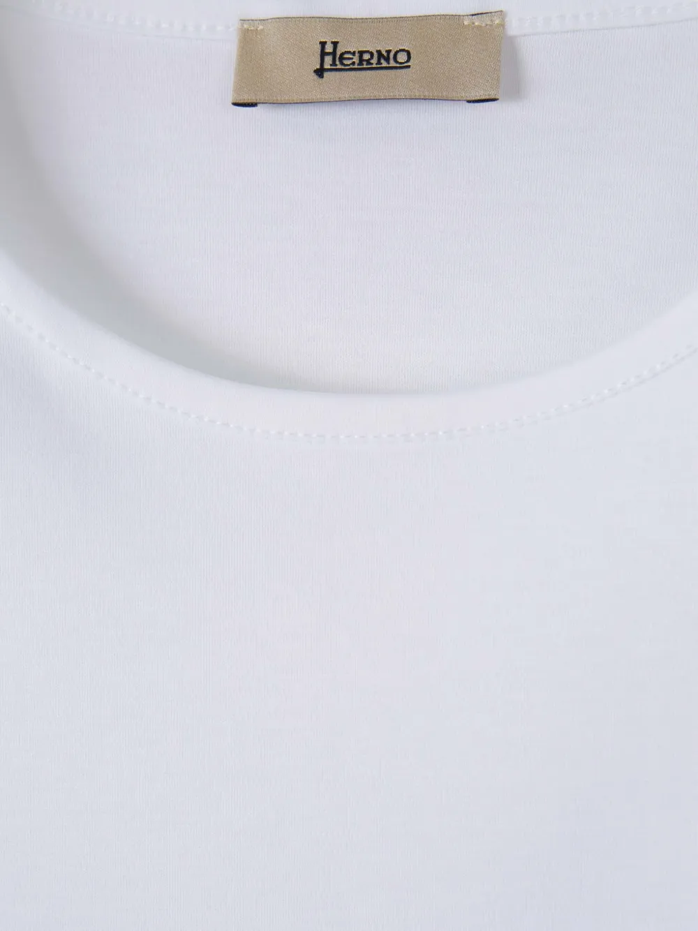 Herno Structured Short-sleeve Top In White