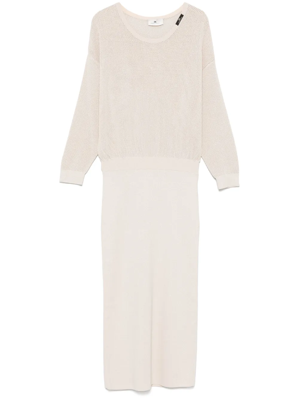 Elisabetta Franchi vestido midi con detalle de lúrex | neutro | Image 1
