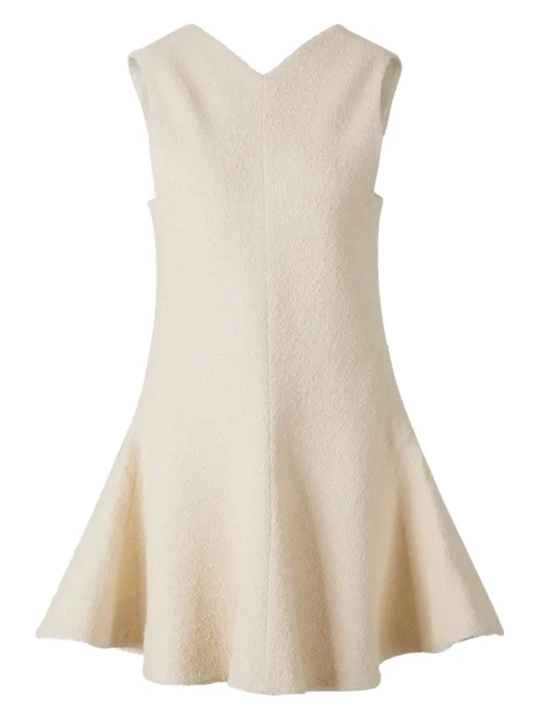 flared skater dress Women Brown Poplin Flared Skater Dress – Poash Fashion Inc main image 1