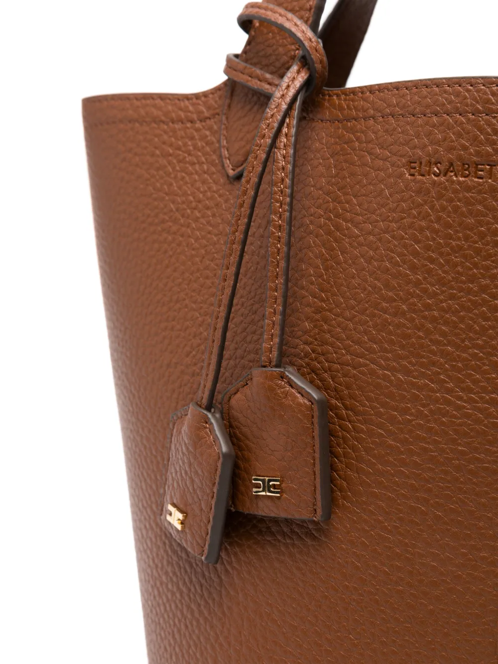 ELISABETTA FRANCHI SMALL LOGO-CHARM TOTE BAG 