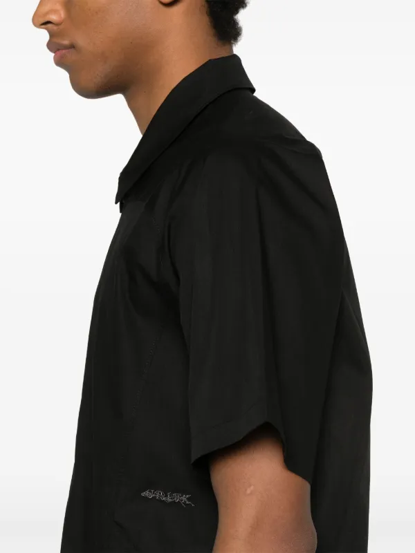 GR10K Poplin Zipped Shirt | Black | FARFETCH JO