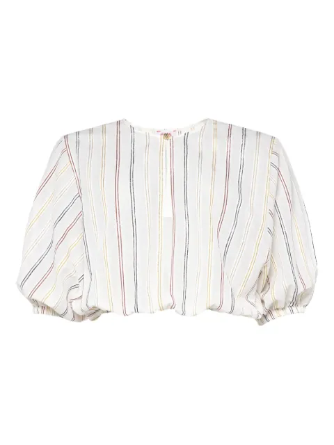 ERES blusa con mangas farol y motivo de rayas