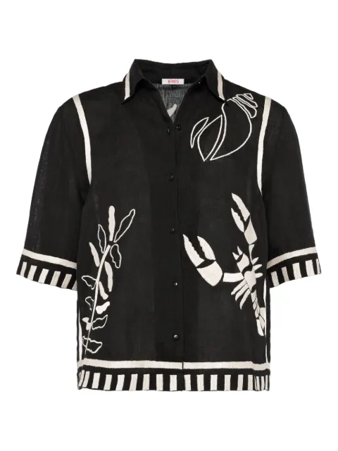 ERES camisa bordada de manga corta