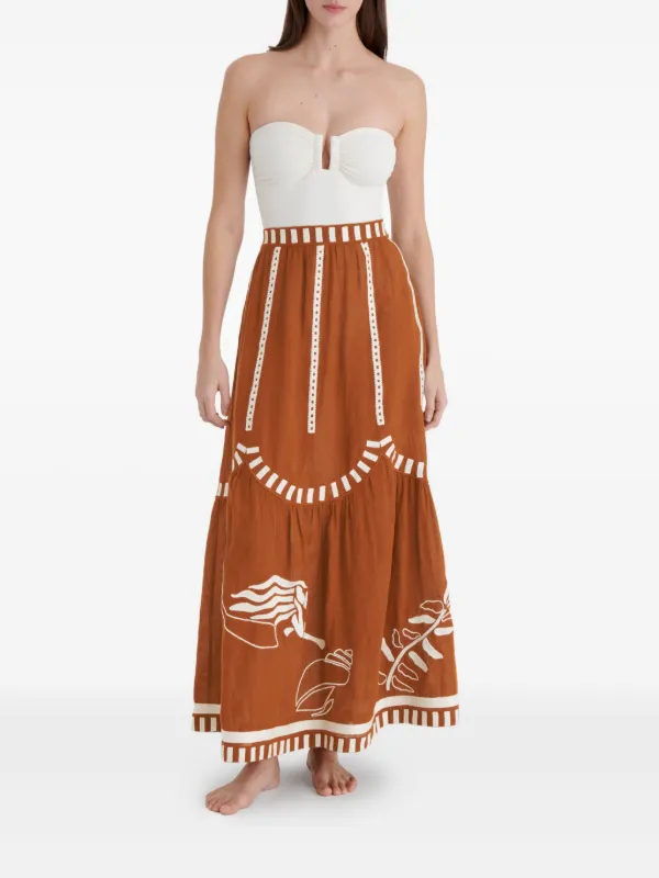 women's brown dress pants Christabel Embellished Mini Dress in Ivory Starfish Embellishment Pearl main image 0