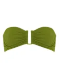 ERES Show ruched bandeau bikini top - Green