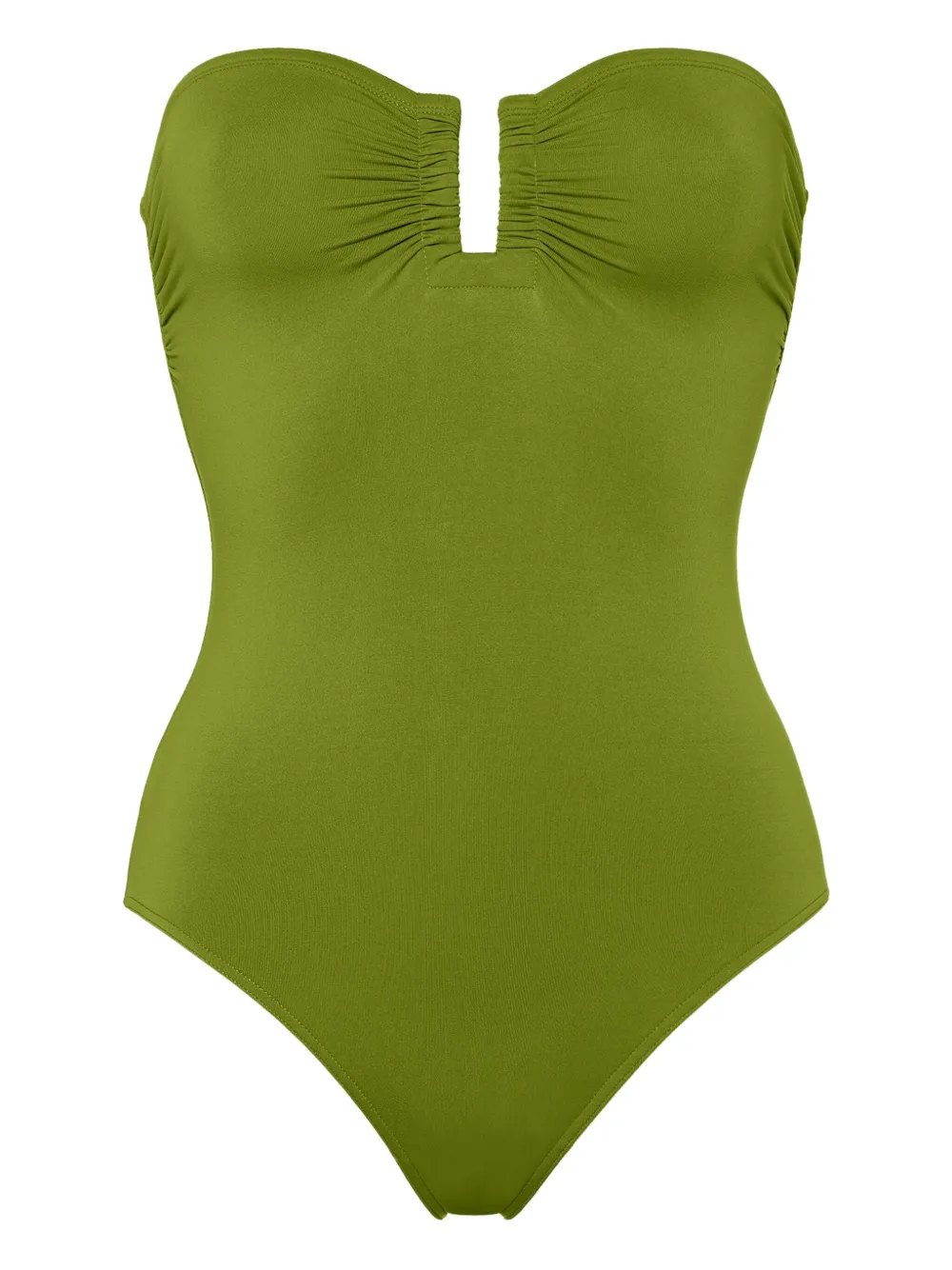 ERES Cassiopée strapless badpak met ruches Groen