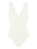 ERES Icône ribbed snap-detail swimsuit - White