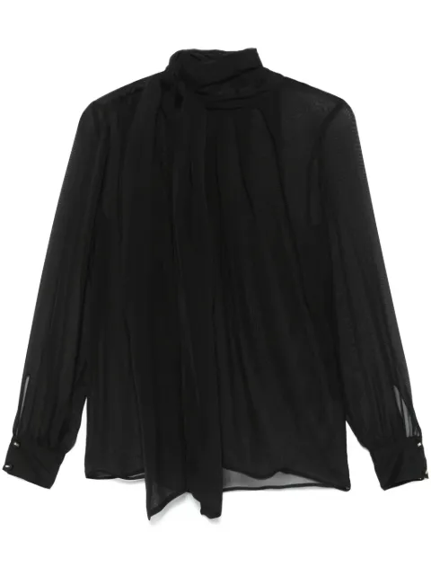 Elisabetta Franchi voile tie-neck blouse