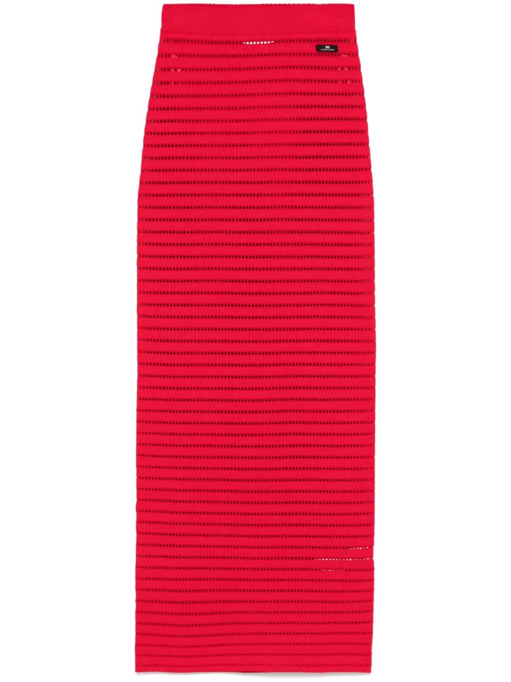 Elisabetta Franchi jupe en maille ajourée à coupe mi-longue | rouge | Image 1