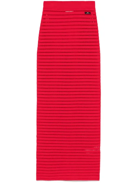 Elisabetta Franchi falda midi de tejido flojo
