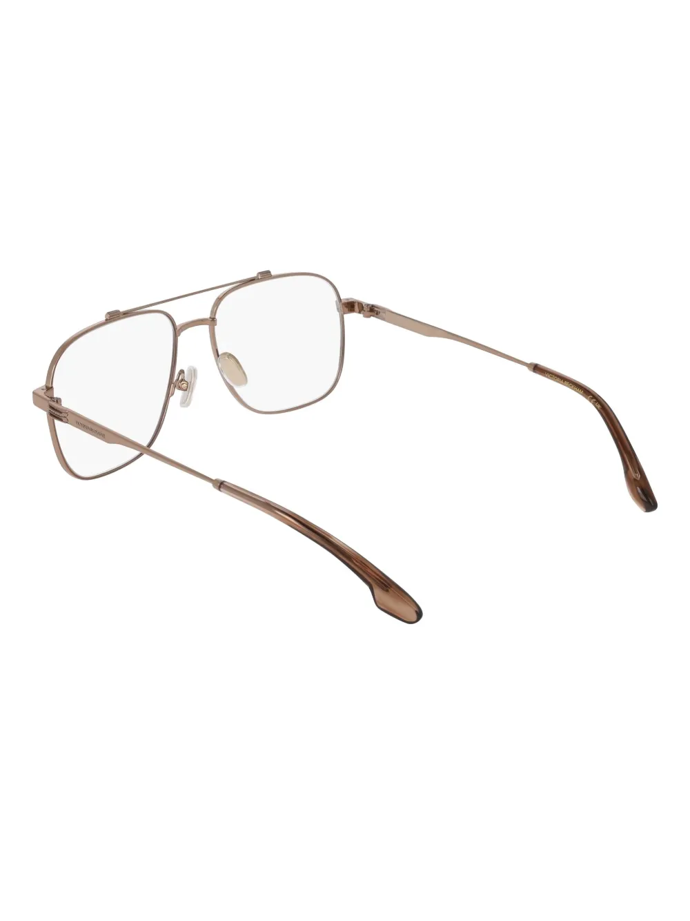 Victoria Beckham double-bridge rectangle-frame glasses Goud
