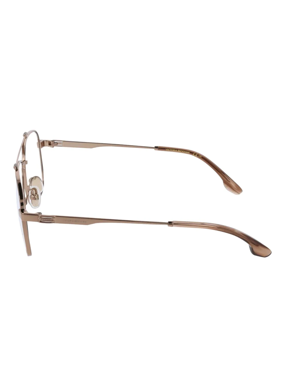 Victoria Beckham double-bridge rectangle-frame glasses Goud