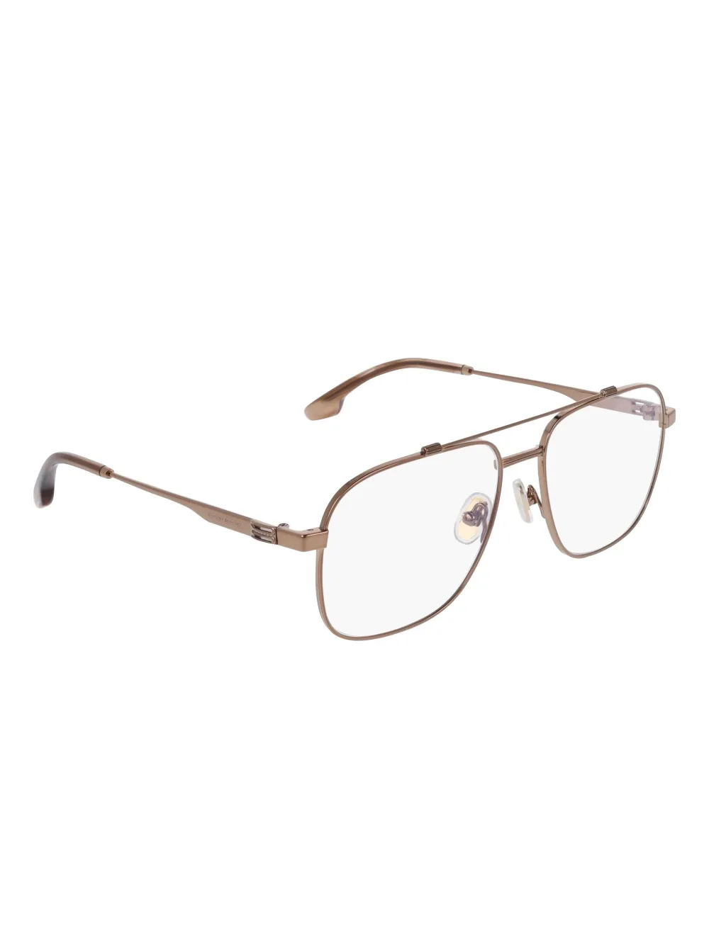 Victoria Beckham double-bridge rectangle-frame glasses Goud