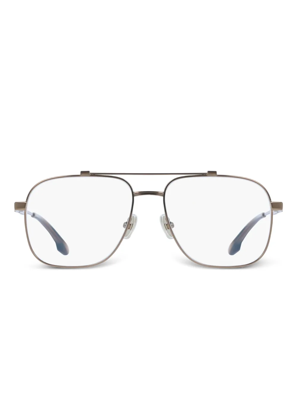 Victoria Beckham double-bridge rectangle-frame glasses Goud