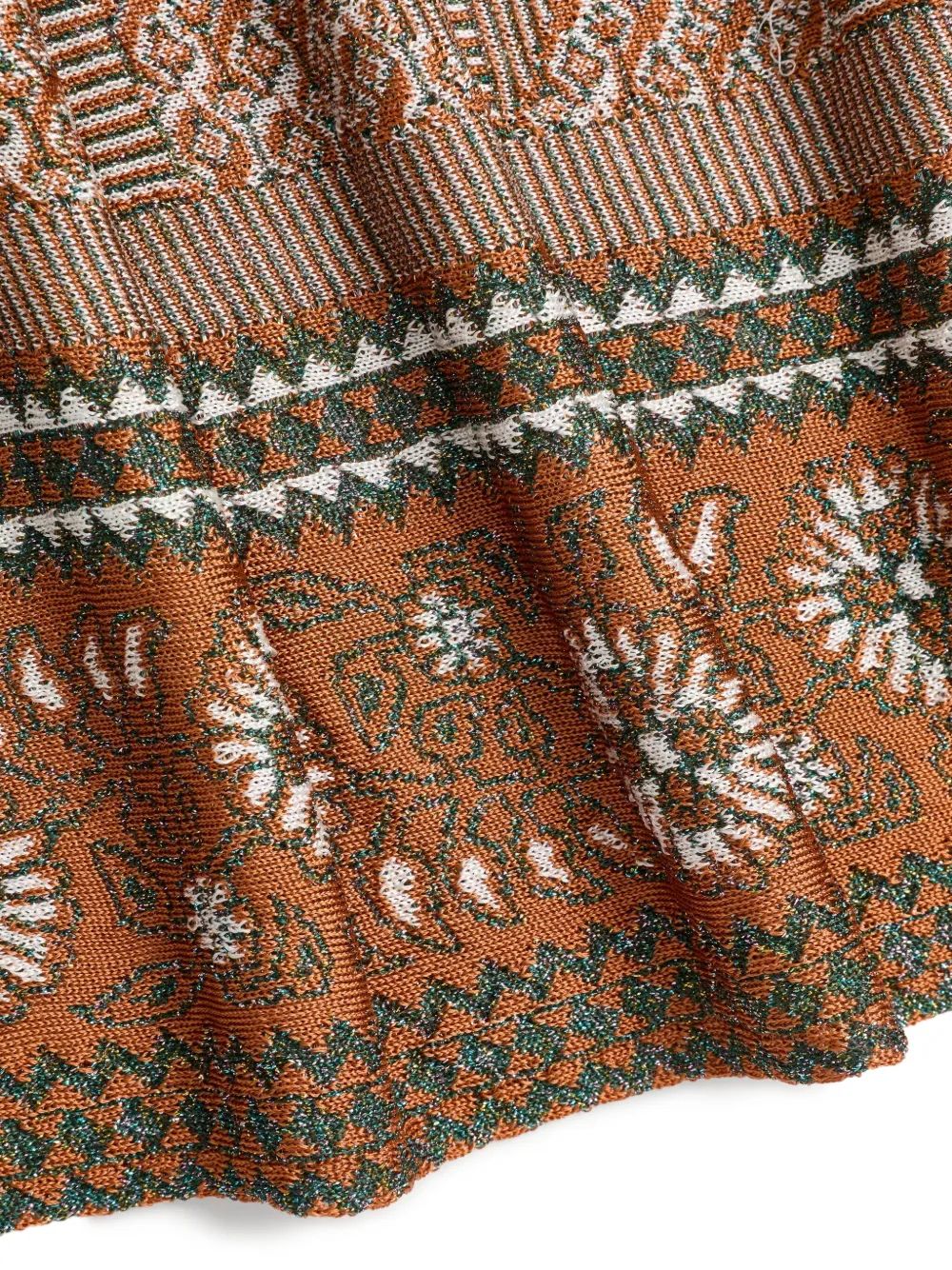 Valentino Garavani Gebreide rok met lurex jacquard Bruin