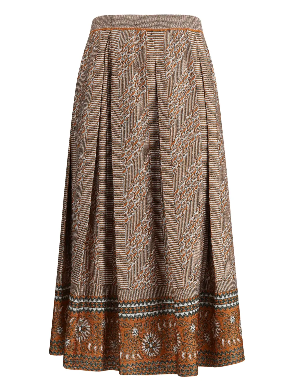 Valentino Garavani Gebreide rok met lurex jacquard Bruin