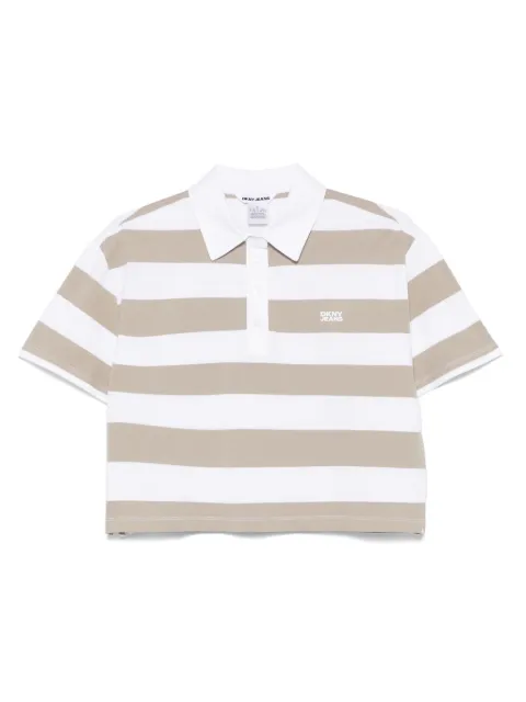 DKNY striped polo top