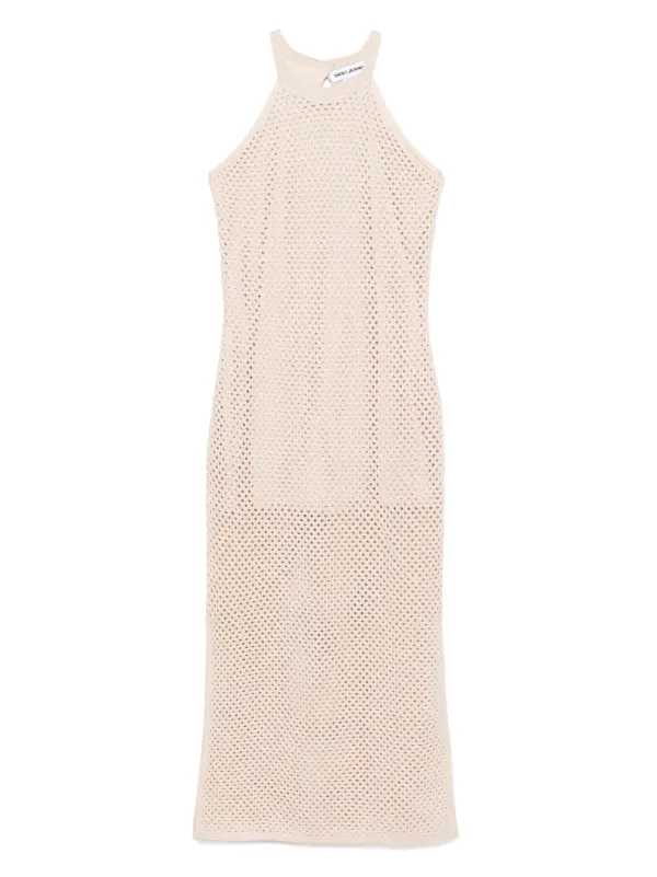 DKNY open-knit Maxi Dress | Neutrals | FARFETCH