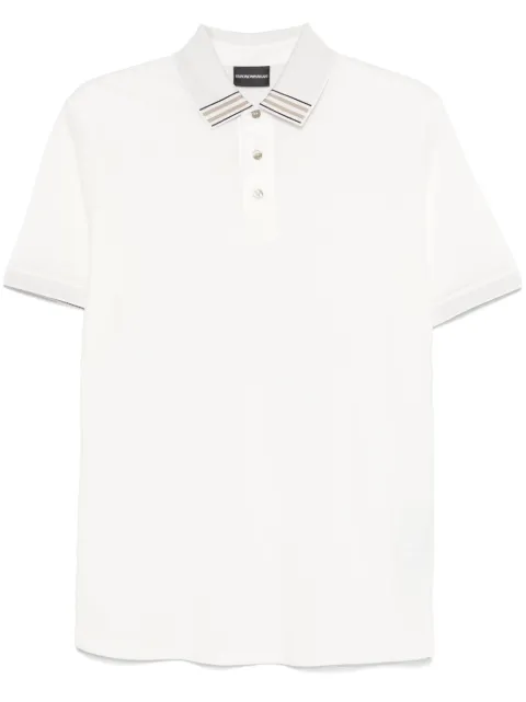 Emporio Armani 珠地布编织polo衫