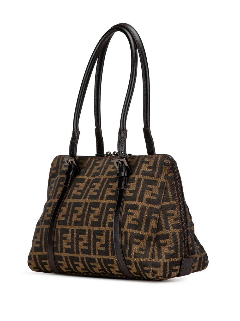 Fendi Pre-Owned 2000-2010 Zucca Canvas schoudertas - Bruin