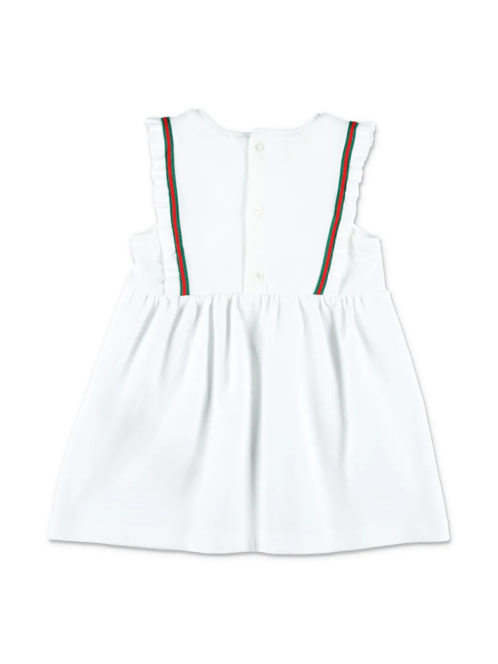 Gucci Kids Web-stripe dress - Wit