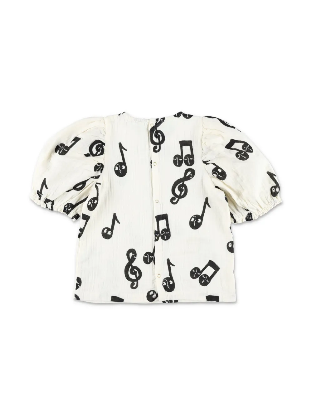 Mini Rodini music note-print top - Wit